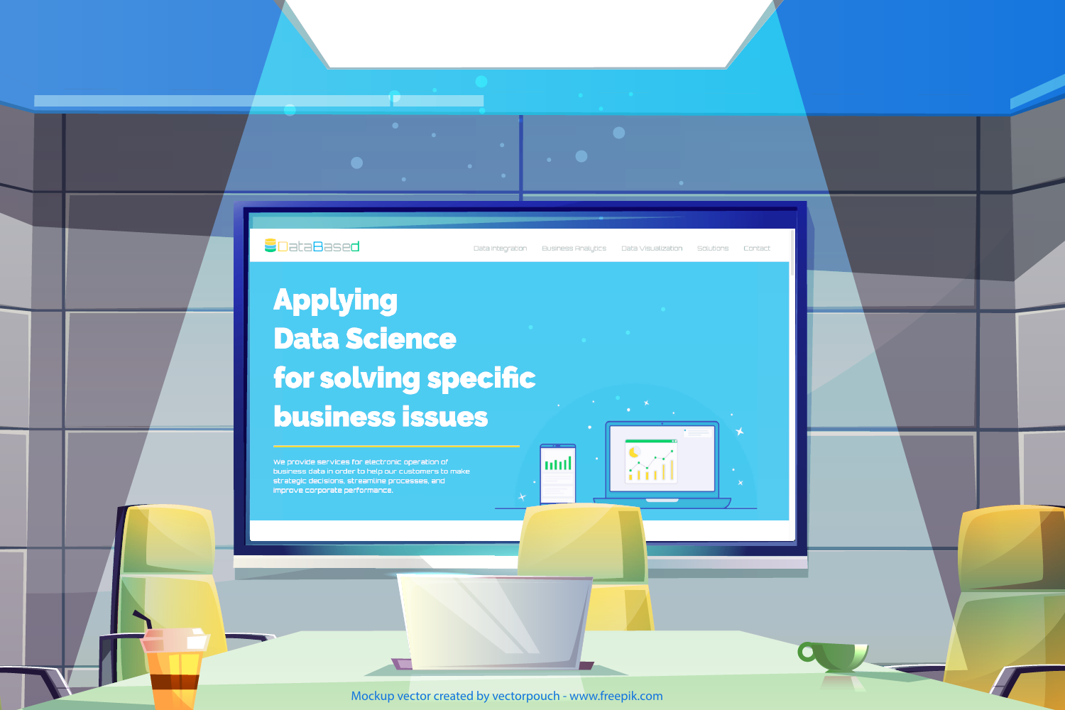 Página web realizada con Flexbox para empresa que maneja bases de datos