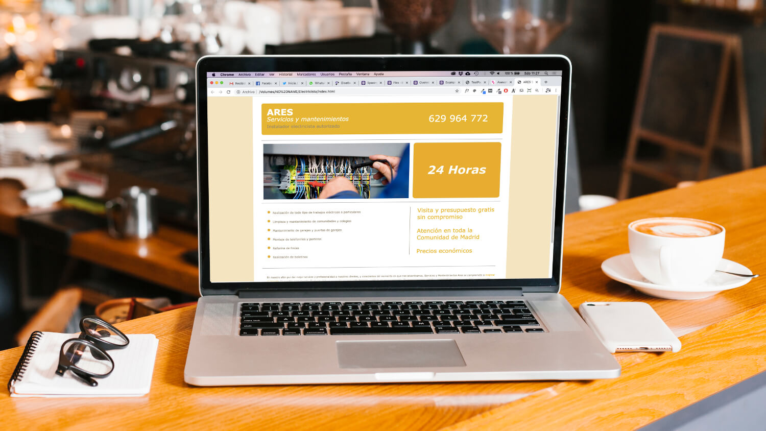 Landing page realizada con HTML y CSS para masajista profesional