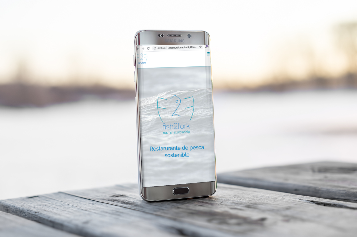 Página web realizada con Flexbox para restaurante que ofrece productos de pesca sostenible