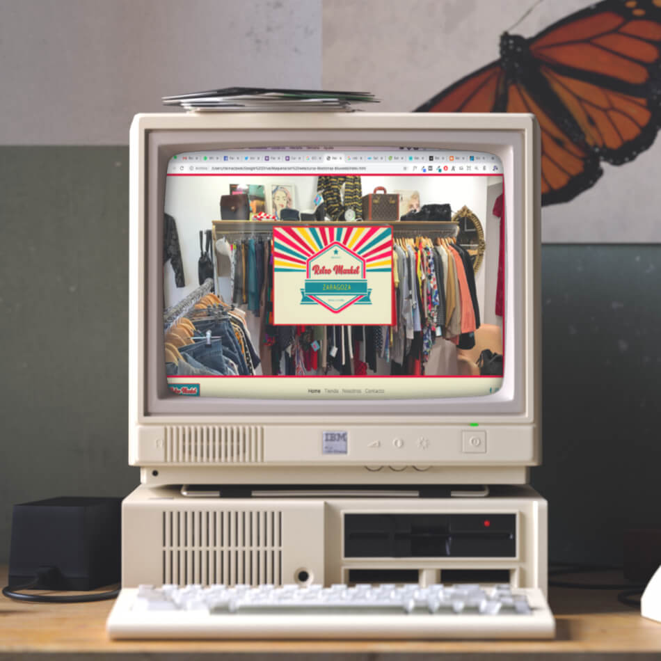 Web epara tienda de ropa reto y vintage realizada con Bootstrap