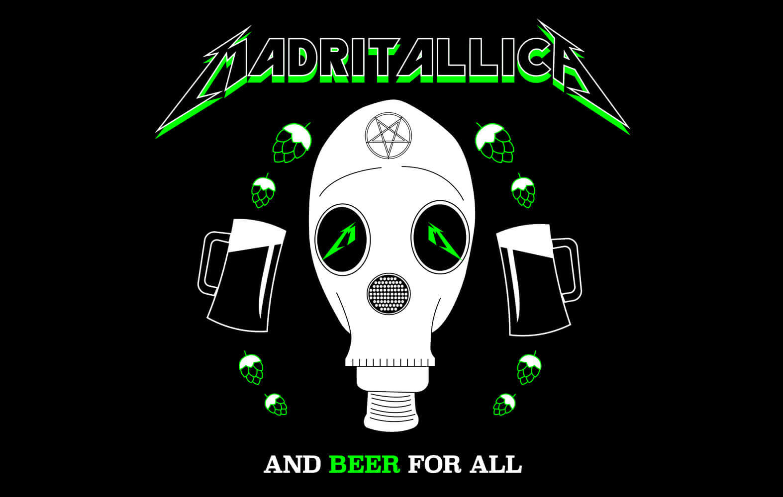 Diseño de tarjetas y logo para bar de metal