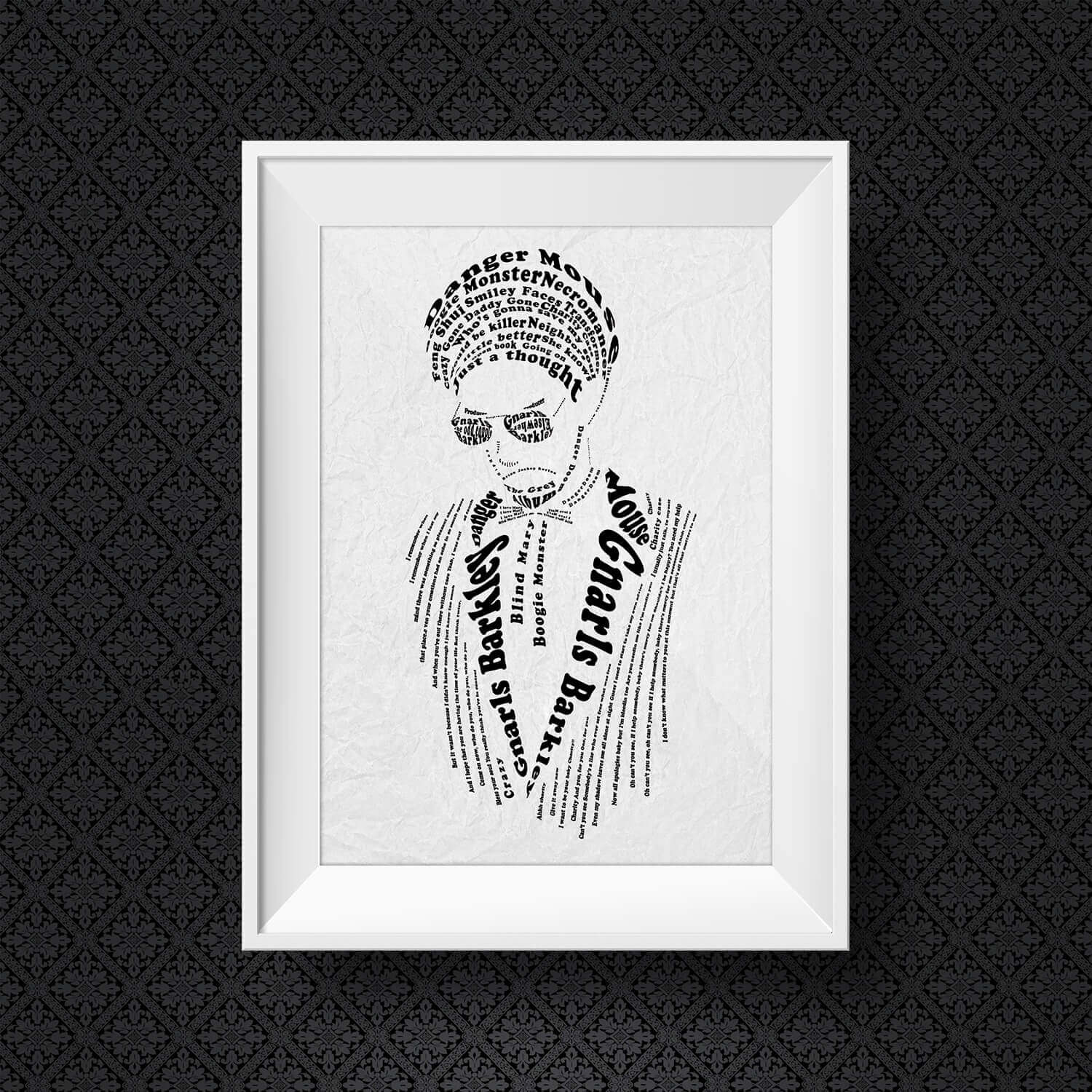 Ilustración de personaje con tipografía