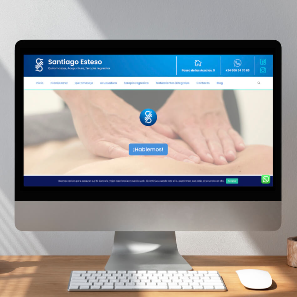Diseño web con WordPress para quiromasajista